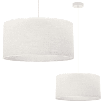 GH BIJELA VISEĆA LAMPA OD JUTE, 1 RAVNA BIJELA ŽARULJICA 35 CM E27