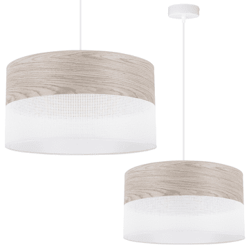 GH JEDNOSTAVNA VISEĆA LAMPA, SJAJ OD BIJELOG HRASOVOG FURNIRJA 40 CM