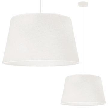 GH VISEĆA LAMPA OD JUTE BIJELI STOŽAC 1-RAVNI BIJELI ABAŽUR 44 CM