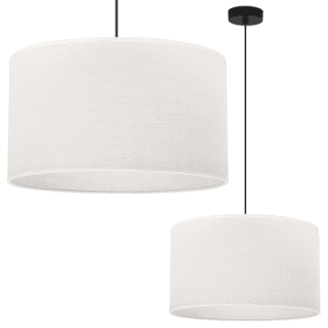 GH CRNA VISEĆA LAMPA OD JUTE 1-RAVNA BIJELA SJAJNA ŽARULJA 40 CM E27