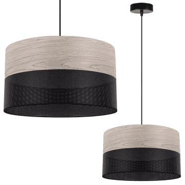 Viseća lampa sjenilo furnir hrast bijeljeni 35cm