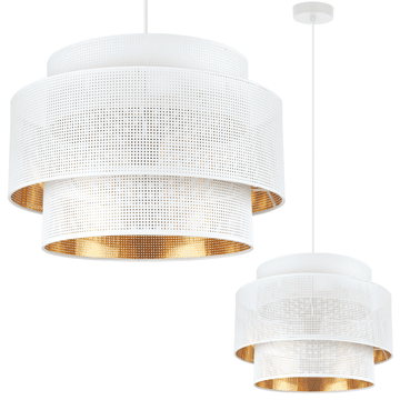 Viseća lampa ASTI TRIO bijelo-zlatna 45cm mreža-mreža
