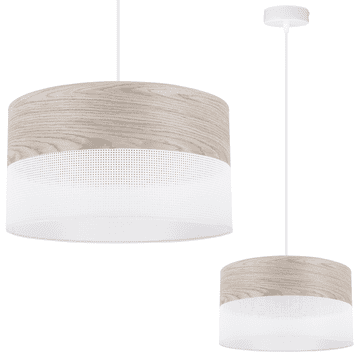 Viseća lampa sjenilo furnir hrast bijeljeni 30cm