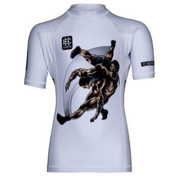Extreme Hobby Extreme hobby rashguard za hrvanje za djecu, kratki rukav, bijeli 116