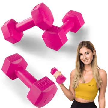 4FIZJO 4fizjo Hantelki heksagonalne - 2 komada plava 2kg