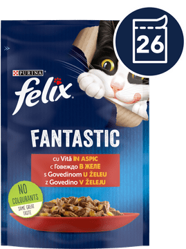 Felix Fantastična mokra hrana za mačke, govedina u želeu