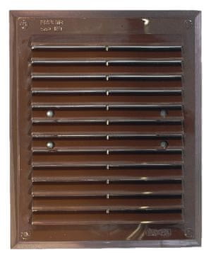 Max-Pol VENTILACIJSKA REŠETKA S MREŽOM 175*215MM SMEĐA - KRA 012 BR