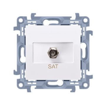 Simon 10 jednostruka antenska utičnica tip F bijela - S+843090