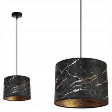 Viseća stropna lampa s abažurom od mramora, zlatna