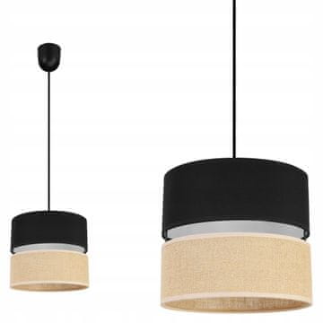 Visuća lampa stropni luster abažur 20 cm, crna