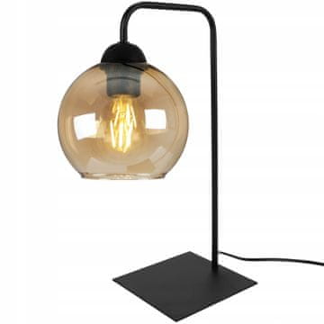 Lampa stojeca nocna biurkowa elegancka szklana LED