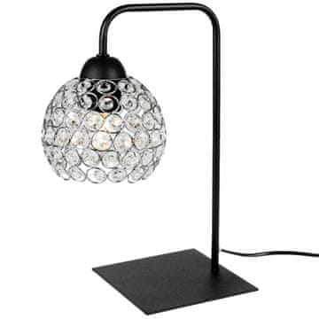 Stojeća noćna stolna lampa, kugla, kristalići, LED