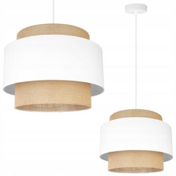 Viseća lampa luster za strop, abažur boho, juta