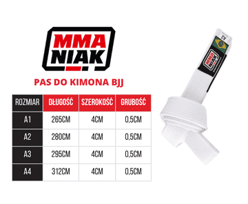 MManiak pas do kimona bjj a2 bijeli