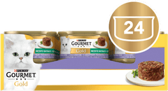 Gourmet Hrana za mačke Gold Savoury Cake, janjetina i grah, 24x85g