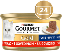 Gourmet Zlatna pašteta za mačke, govedina, 24x85g