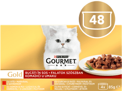 Gourmet Gold komadići mesa u umaku 12x 85g (4x85 g)