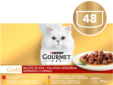 Gourmet Gold komadići mesa u umaku 12x 85g (4x85 g)