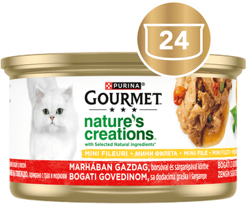 Gourmet Nature&#39;s Creations mokra hrana za mačke, govedina s graškom i mrkvom