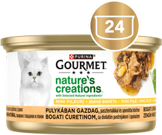 Natures Creations mokra hrana za mačke, puretina s pastrnjakom i špinatom, 24 x 85 g