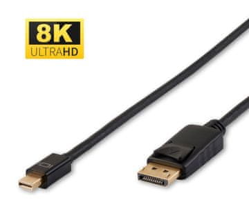 MicroConnect 8K Mini DisplayPort na DisplayPort kabel 1m