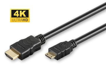 MicroConnect 4K HDMI A-C kabel, 1m