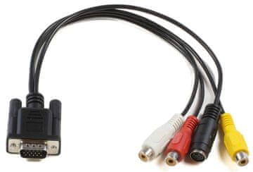 MicroConnect VGA na S-video 3x RCA 0,3m.