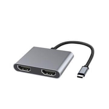 MicroConnect Vrhunski USB-C na HDMI X2 ženski razdjelnik