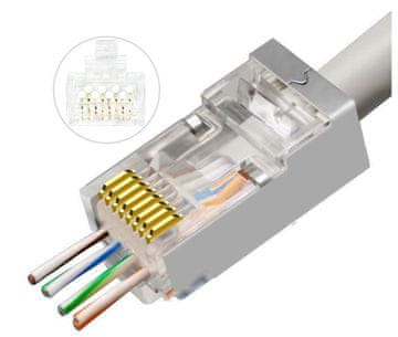 MicroConnect Modularni EZ Plug RJ45 CAT6a 50 kom.