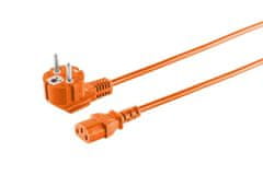 MicroConnect Napojni kabel Schuko pod kutom - C13 1.8m narančasti