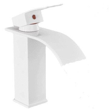 Tavalax Slavina za umivaonik s vodopad mlazom – bijela, mješalica za toplu i hladnu vodu