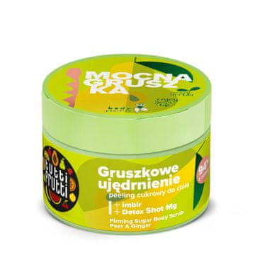 Učvršćujući piling za tijelo od šećera Kruška i đumbir + Detox Shot Mg, 300 g