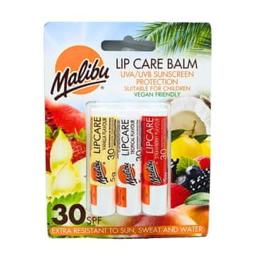 Malibu Malibu lip care balm uva-uvb pomadka set spf30