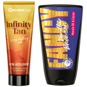Supertan infinity tan + wild tan fancy vanilla bronzer gratis