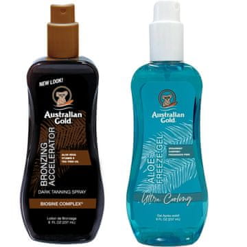 Australian Gold Australian gold dark tanning accelerator sprej gel i aloe freeze gel
