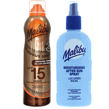 Malibu Malibu spf15 ulje s kokosom 175ml i balzam u spreju za poslije sunčanja 200ml