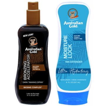 Australian Gold Australian gold dark tanning accelerator sprej i moisture lock 237ml