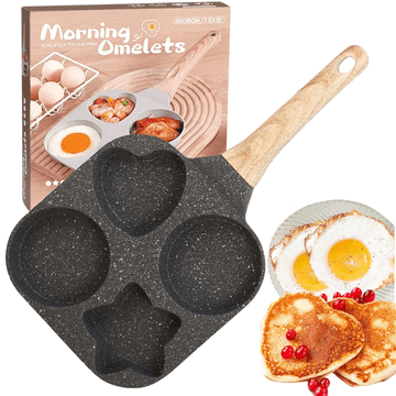 Tava za jaja i palačinke s 4 uzorka, non-stick (neprianjajuća)