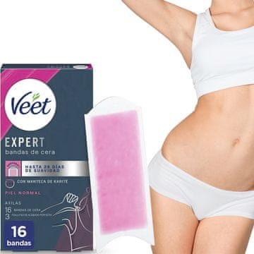 Veet Voskovi trake za depilaciju pazuha Veet Expert, 16 kom.