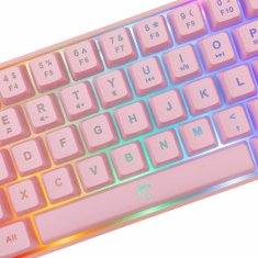 White Shark tipkovnica USB roza SLO gaming GK-2201 RONIN-P-HR
