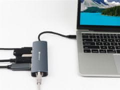 Sandberg USB-C razdjelnik 8K, 6-u-1 2x USB-A, 1x HDMI, 1x DP, 1x PD