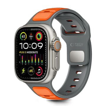 Tech-protect Iconband Line remen za Apple Watch 44/45/46/49mm, gray/orange