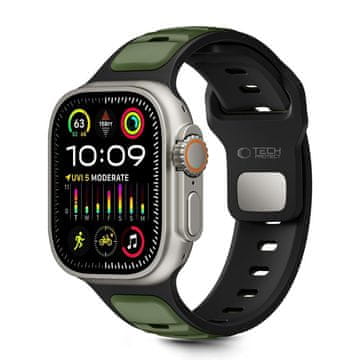 Tech-protect Iconband Line remen za Apple Watch 44/45/46/49mm, black/green