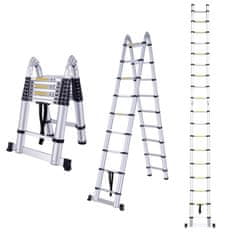 MXM 2u1 teleskopske ljestve sa zglobom - 7,2 m, aluminijske