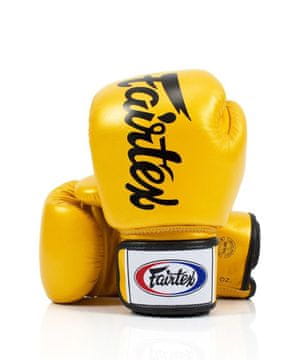 Fairtex Fairtex rukavice za boksanje od prirodne kože BGV19 zlatne 14oz