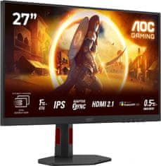 AOC U27G4R monitor, 68,6 cm (27), 4K UHD, IPS, kompatibilan s G-Syncom, 160 Hz