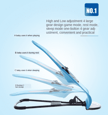 Tavalax Ergonomska dječja ležaljka s igračkama i podesivim položajima