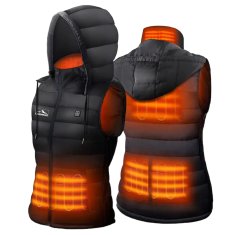 VIVVA® Grijani električni prsluk s kapuljačom USB, termalni prsluk s 3 razine grijanja | LANDWEAR, M