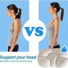 HOME & MARKER® Anatomski ortopedski jastuk za spavanje, mekano punjenje za anti-age i spavanje na boku | FLIPSLEEP