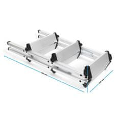 Wiltec Alu dvostrane sklopive ljestve - 2 × 2 stepenice 73 cm protiv klizanja